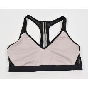 Victoria Secret Sport The Player Gray & Black Racer Back Wireless Sport Bra Sz M